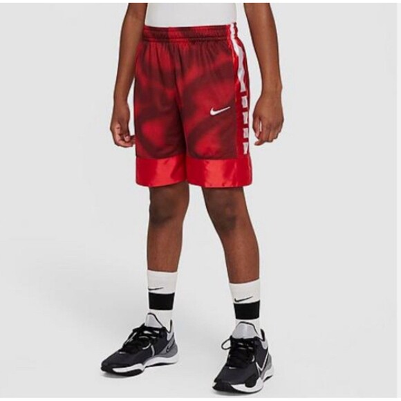 Nike Boys'‎ Dri-FIT Elite FN8326 657 Size XL Extra Large Basketball Shorts Red - Picture 3 of 3